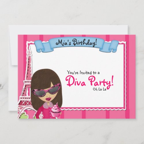 Diva Birthday Invitations