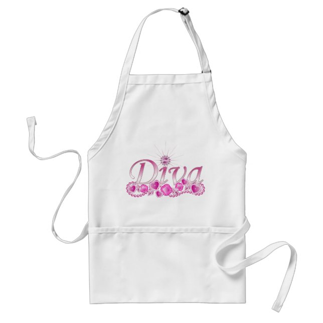 Diva Bling Adult Apron (Front)