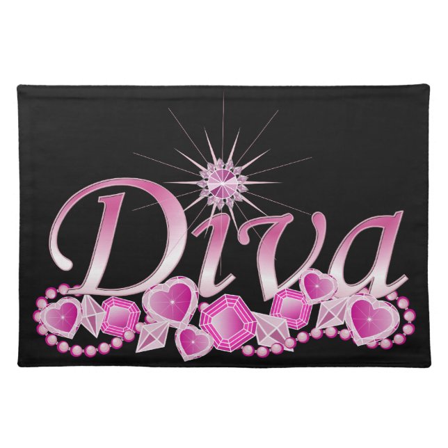 Diva Bling Cloth Placemat (Front)