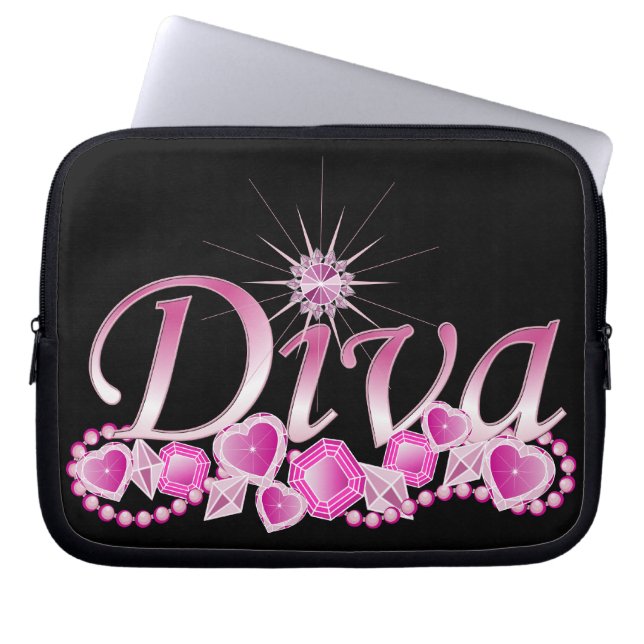 Diva Bling Laptop Sleeve (Front)