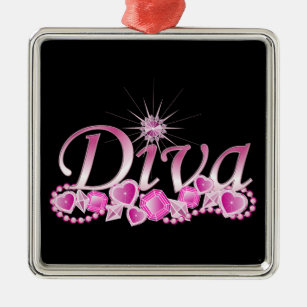 Diva Bling Metal Ornament