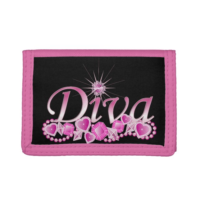 Diva Bling Tri-fold Wallet (Front)