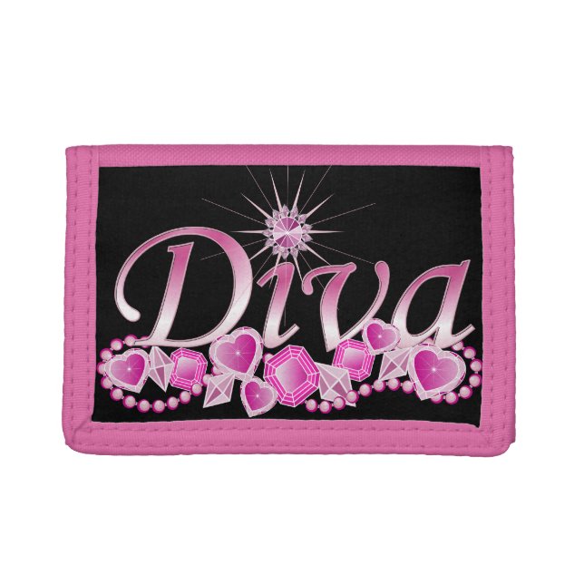 Diva Bling Tri-fold Wallet (Front)