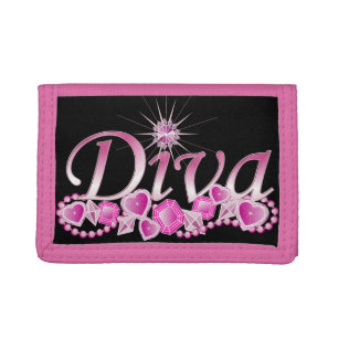Diva Bling Trifold Wallet