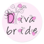 Diva Bride Tshirts and Gifts Classic Round Sticker