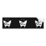 Diva Butterfly I Bumper Sticker