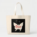 Diva Butterfly I Large Tote Bag