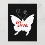 Diva Butterfly I Postcard