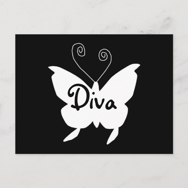Diva Butterfly I Postcard (Front)
