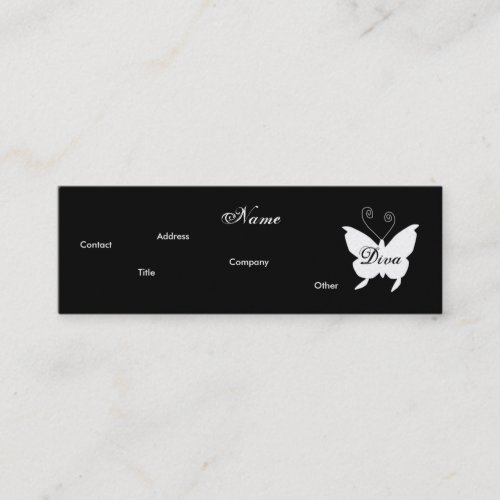 Diva Butterfly I Profile Card - Cusomizable Business Card