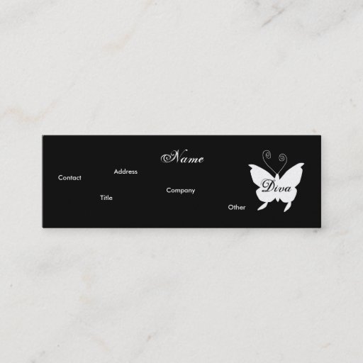 Customizable Diva Butterfly I Profile Card - Cusomizable Business Card