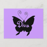 Diva Butterfly Postcard