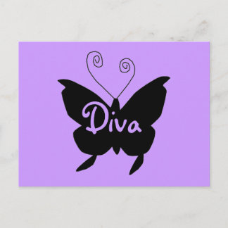 Diva Butterfly Postcard