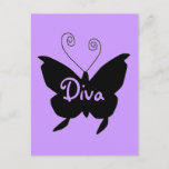 Diva Butterfly Postcard