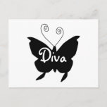 Diva Butterfly Postcard