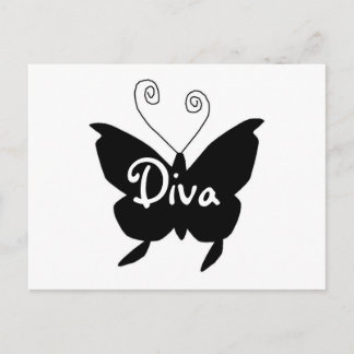 Diva Butterfly Postcard