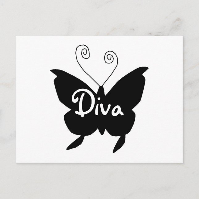 Diva Butterfly Postcard (Front)
