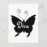 Diva Butterfly Postcard