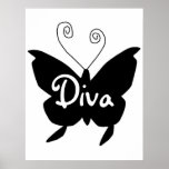 Diva Butterfly Poster