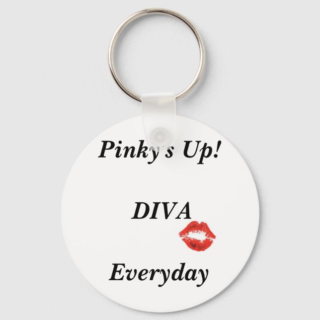 Diva button keychain (Front)
