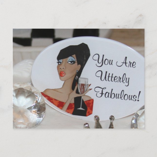 Diva Cake Picks Postcard (Front)