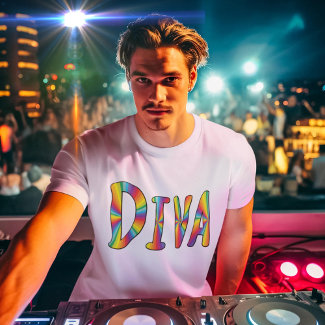 DIVA Campy Fabulous LGBTQ Gay Pride Rainbow Colors