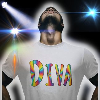 DIVA Campy Fabulous LGBTQ Gay Pride Rainbow Colors