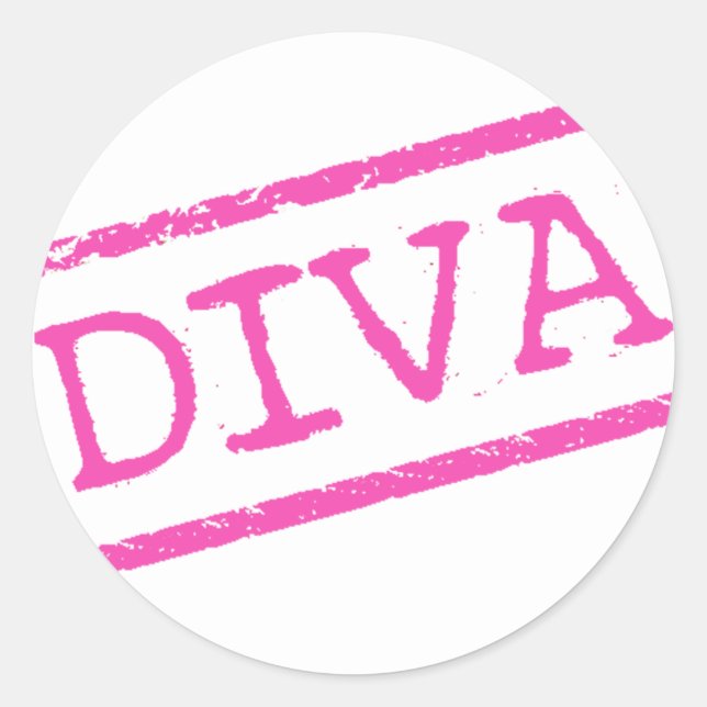 "DIVA" CLASSIC ROUND STICKER (Front)