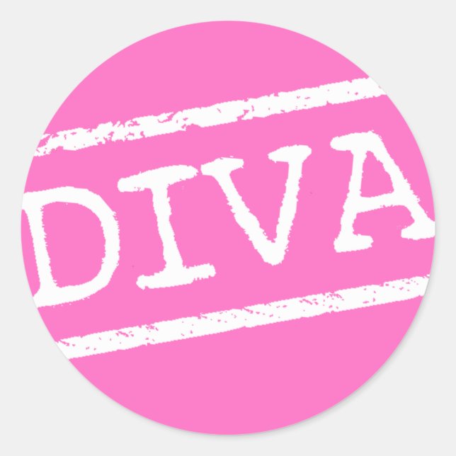 "DIVA" CLASSIC ROUND STICKER (Front)