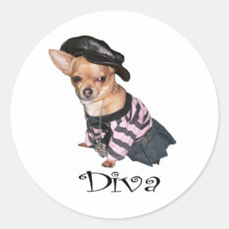 Diva Classic Round Sticker