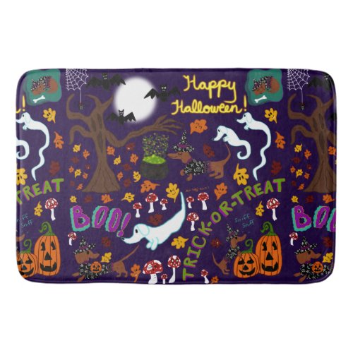 Diva Dachshunds Halloween Bath Mat