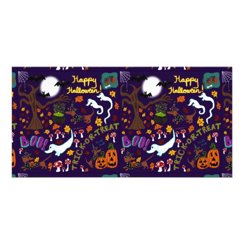 Diva Dachshunds Halloween Card