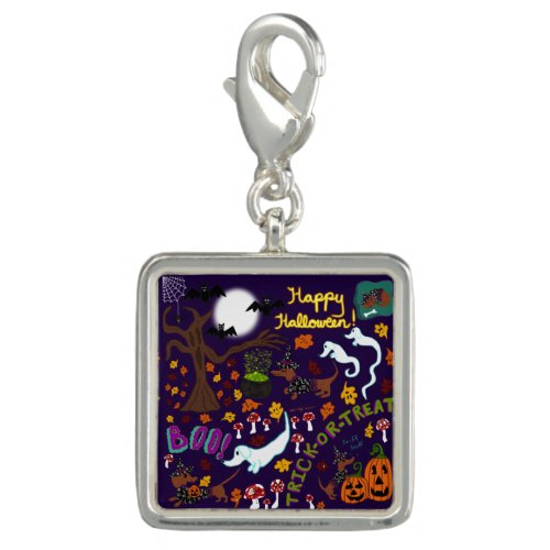 Diva Dachshunds Halloween Charm