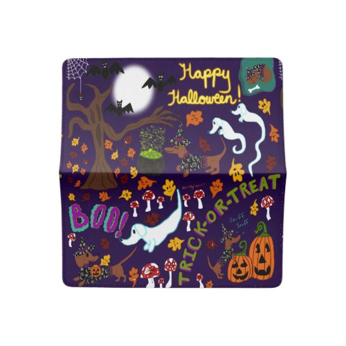 Diva Dachshunds Halloween Checkbook Cover