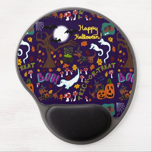 Diva Dachshunds Halloween Gel Mouse Pad