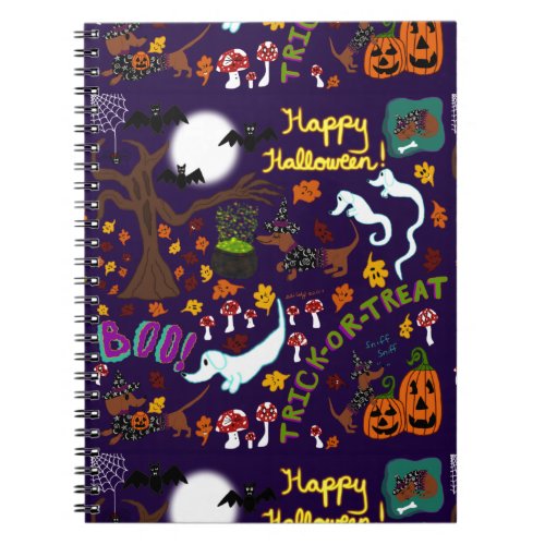 Diva Dachshunds Halloween Notebook