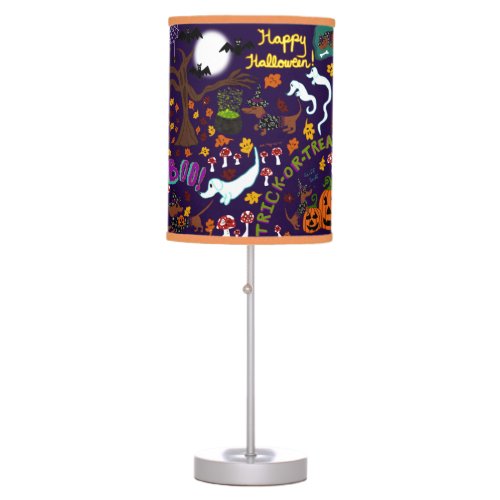 Diva Dachshunds Halloween Table Lamp