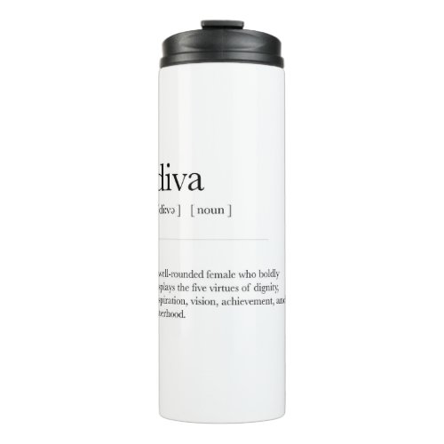 Diva Definition Meaning Dictionary Art Decor Thermal Tumbler