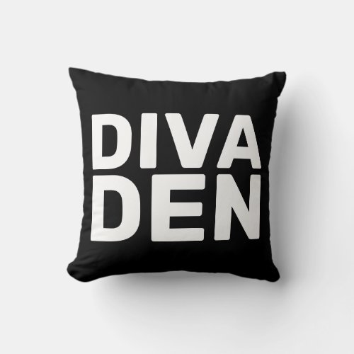 DIVA DEN BLACK THROW PILLOWS