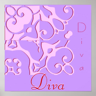 Diva Designer Name Poster