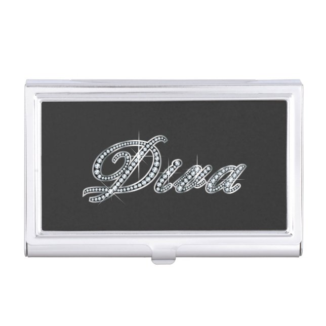 Diva "Diamond Bling"  Business Card Case (Front)
