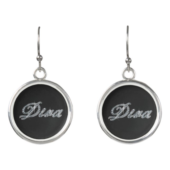 Diva "Diamond Bling"  Earrings (Front)