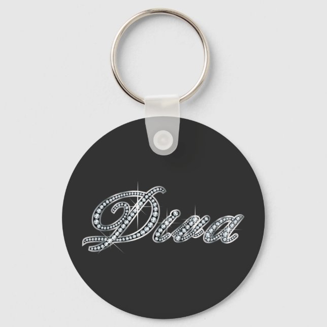 Diva "Diamond Bling"  Keychain (Front)