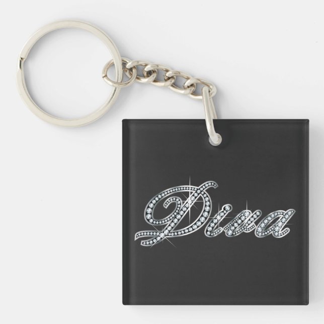 Diva "Diamond Bling"  Keychain (Front)