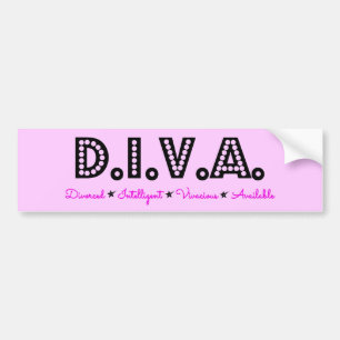 DIVA Divorced Woman Bumper Sticker