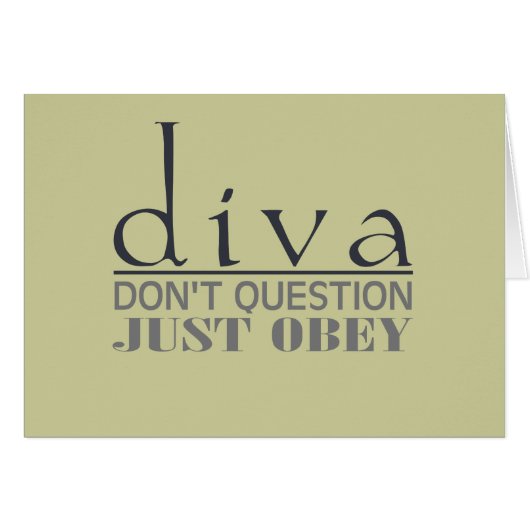 Diva: Don't Question Cards (Front Horizontal)