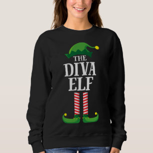 Diva Elf Matching Family Christmas Party Sweatshirt