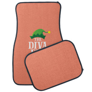Diva Elf Matching Family Group Christmas Party Car Floor Mat