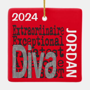Diva Extraordinaire CUSTOM Ceramic Ornament