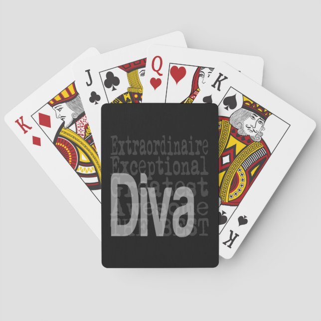 Diva Extraordinaire Poker Cards (Back)
